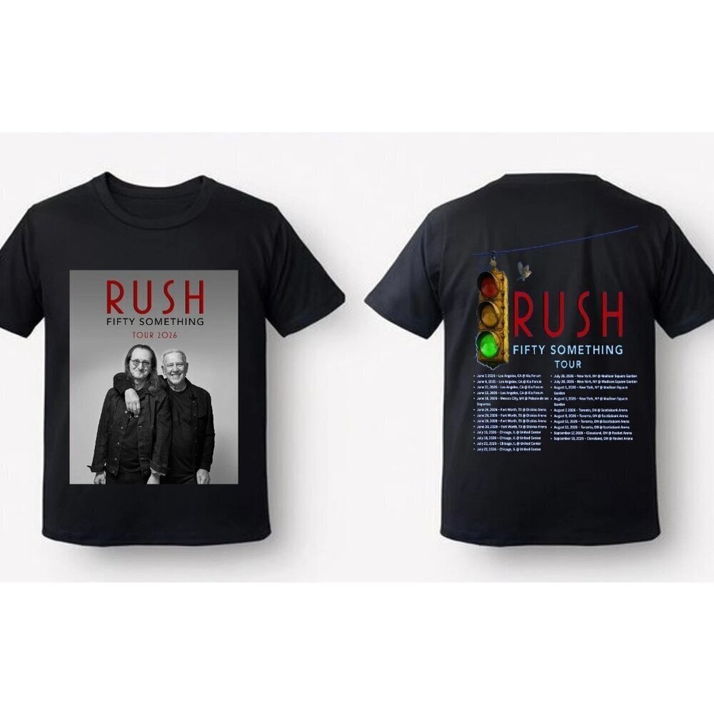 Rush Extends 2026 Fifty Something Tour T-Shirt .